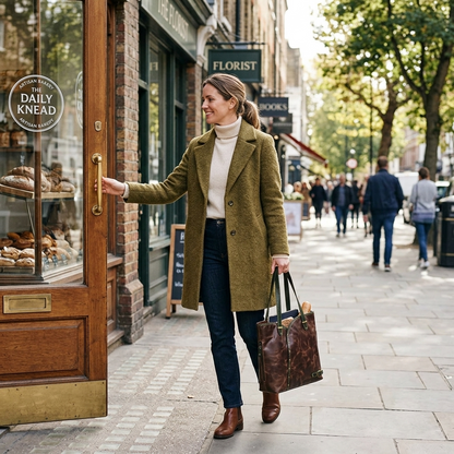 Rajeriya Riley Classic Leather Carryall Tote for Women, Classic Large Capacity Shoulder Handbag, Durable & Stylish Everyday Work Travel Bag, Brown