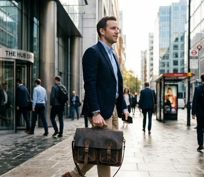 Rajeriya Leather Messenger Bag 18 Inch Laptop Bag for Men & Women, Retro Buffalo Hunter Leather Briefcase, Durable Office & College Use, Rich Brown