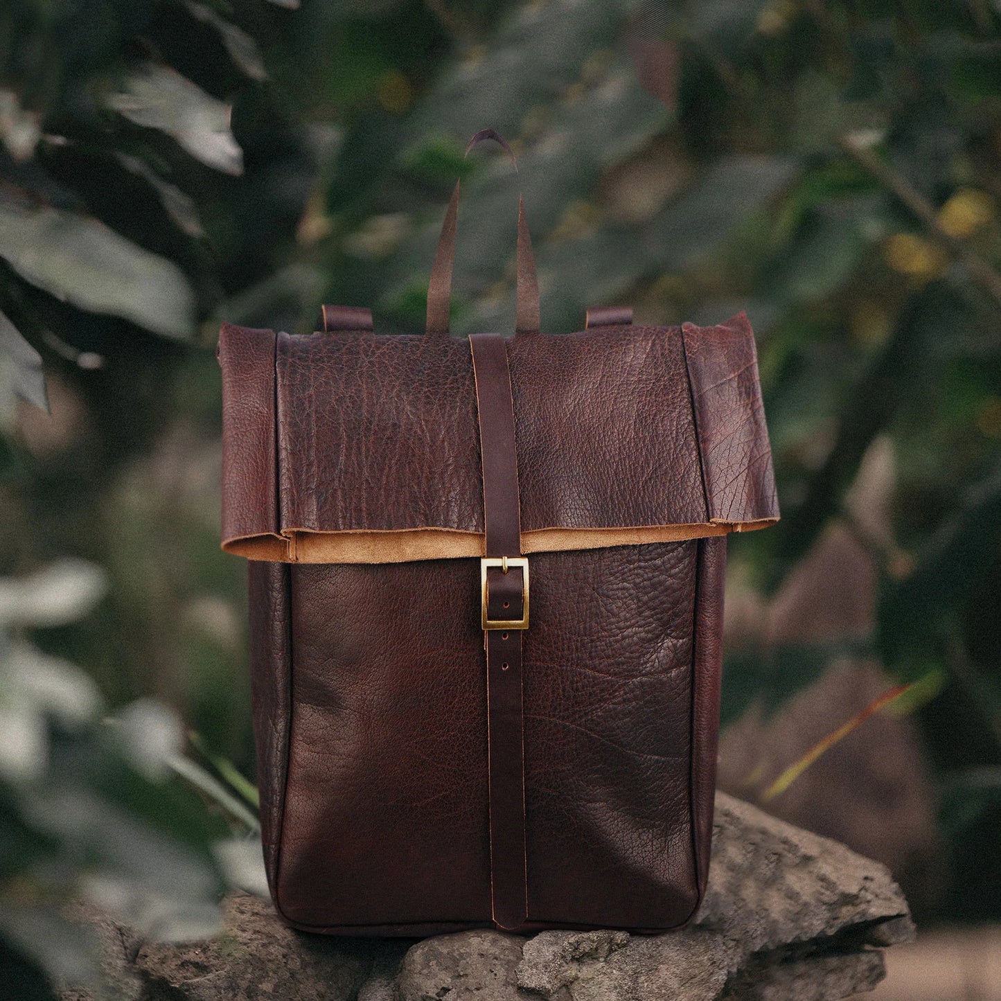 Rugged Minimalism Buffalo Leather Backpack