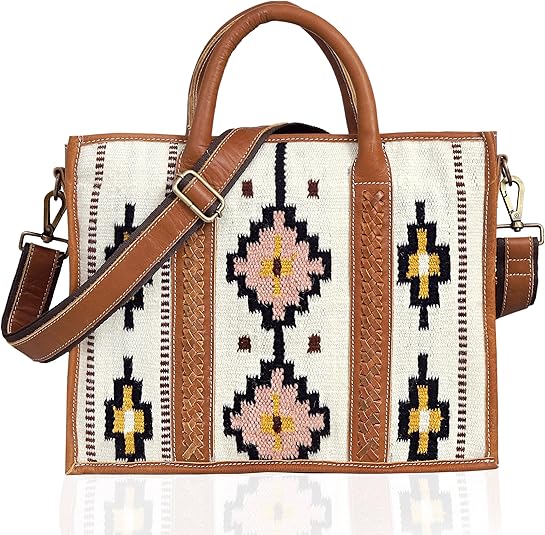 Rajeriya Tote Bag Western Crossbody for Women Aztec Handbags Shoulder Boho Crossbody Bag for Womens