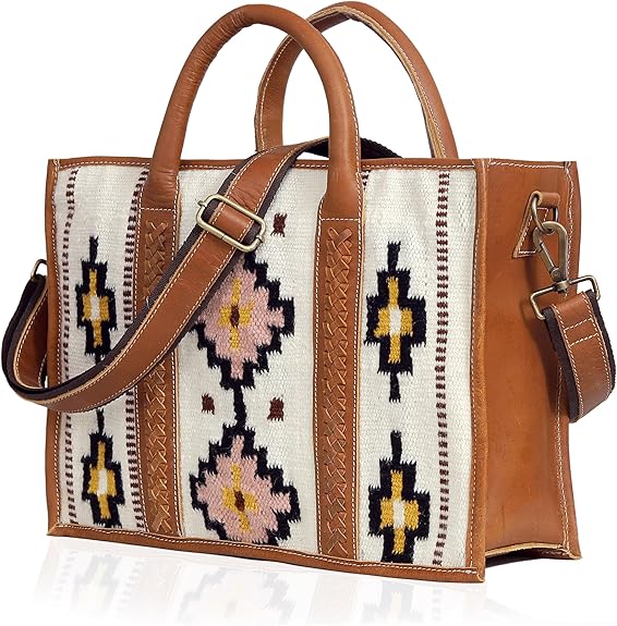 Rajeriya Tote Bag Western Crossbody for Women Aztec Handbags Shoulder Boho Crossbody Bag for Womens