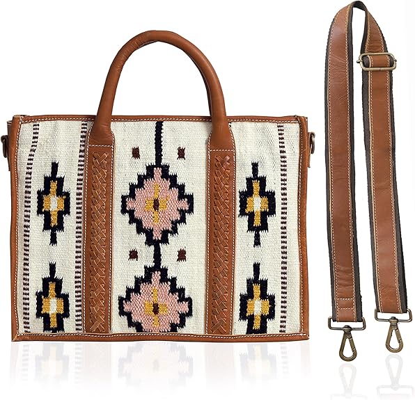 Rajeriya Tote Bag Western Crossbody for Women Aztec Handbags Shoulder Boho Crossbody Bag for Womens