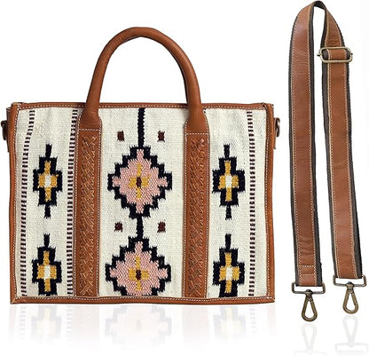Rajeriya Tote Bag Western Crossbody for Women Aztec Handbags Shoulder Boho Crossbody Bag for Womens